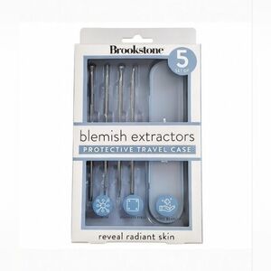 Brookstone Stainless Steel Blemish Extractors Set Of 5 NWT In Box